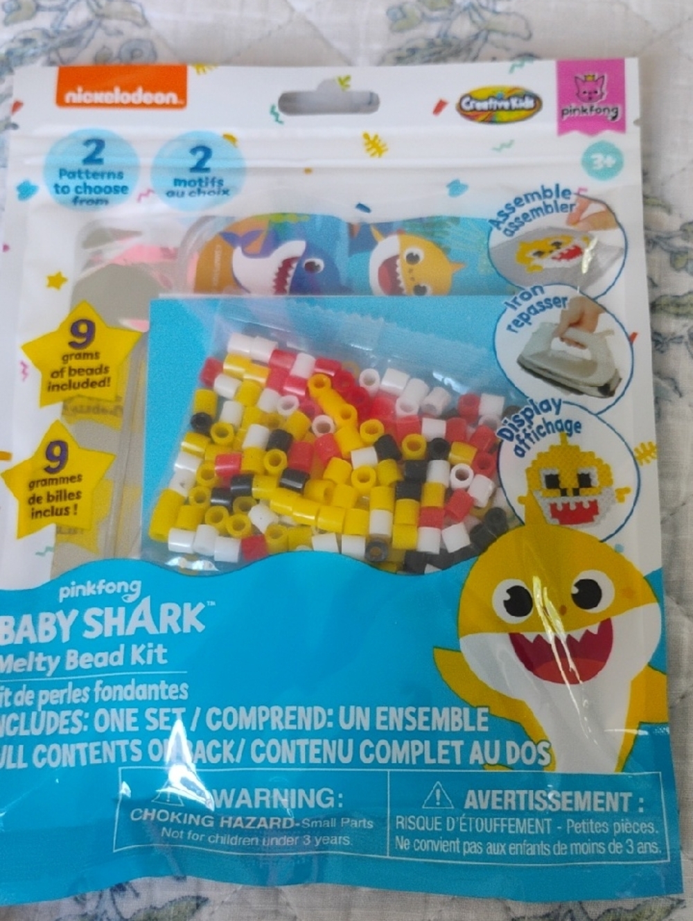 Pinkfong Baby Shark Yellow Melty Bead Kit